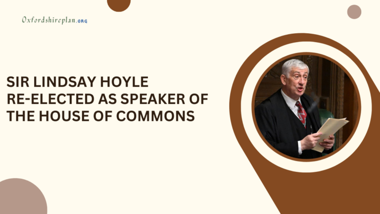 Sir Lindsay Hoyle Re-Elected as Speaker of the House of Commons